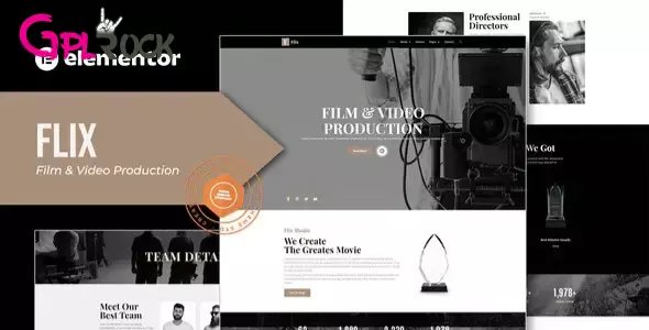 Flix – Film & Video Production Elementor Template Kit